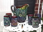 Carnival Glass Water Set