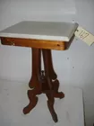 WALNUT VICTORIAN MARBLE TOP TABLE