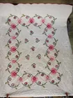 hand made quilt with flowers