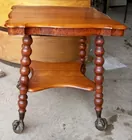 Lamp Table with Glass Ball Claw Feet