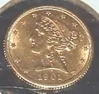 1901s $5 Gold