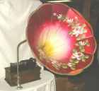Edison phonograph, morning glory horn