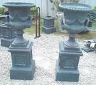 Large Pr. Of Cast Urns