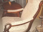 ANTIQUE PLATFORM ROCKER ( GOOSE NECK ARM