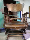 Oak Platform Rocker w/Spindles      