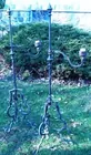 Pair Victorian Torchere Style Cast Iron Floor Lamp