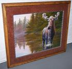acrylic on canvas framed Moose