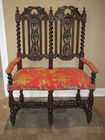 Antique Carved Oak Seat