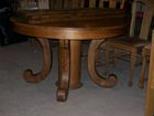 oak table w/ 6 chairs & leaves